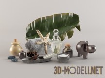 Декоративный набор с пальмовым листом