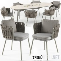 3d-модель Стол и кресла Tosca от Tribu
