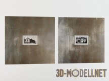 3d-модель Маленькие фотографии в больших рамах