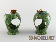 3d-модель Малахитовые вазы-подставки