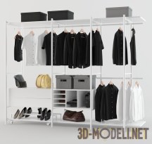 3d-модель Современная мужская гардеробная