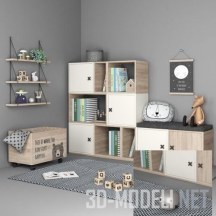 3d-модель Стеллажи, игрушки и декор