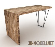 Деревянный стол в стиле лофт