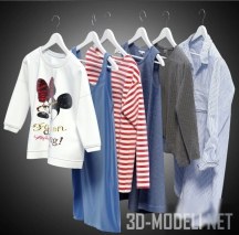 3d-модель Небольшая коллекция девичьей одежды