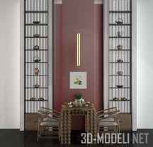 3d-модель Мебельная группа в восточном стиле