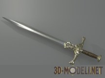 3d-модель Меч с кованой рукоятью