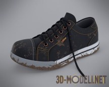 Спортивная обувь, покрытая грязью