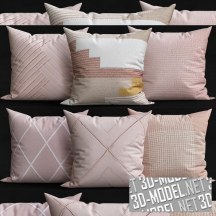 3d-модель Розовые подушки
