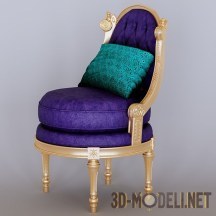 Классическое низкое кресло в стиле барокко