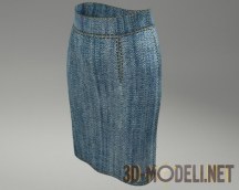 3d-модель Джинсовая юбка