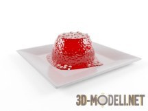3d-модель Десерт клубничное желе