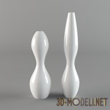 Белые фарфоровые вазы