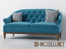 3d-модель Двухместный бирюзовый диван