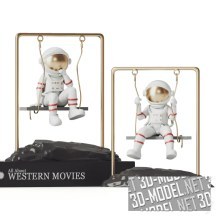 3d-модель Фигурки астронавтов на качелях