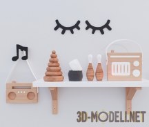 3d-модель Деревянный декор для детской