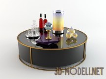 3d-модель Кофейный столик с предметами