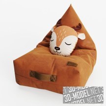3d-модель Кресло-мешок и подушка от NOBODINOZ