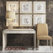 3d-модель Консольный стол, лампа, декор от Caracole