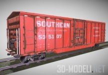 3d-модель Железнодорожный грузовой вагон