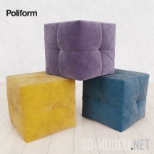 Мягкий кубик-пуф от Poliform