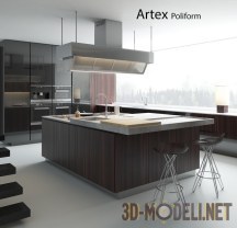 3d-модель Современная кухня Poliform Varenna Artex