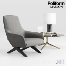 3d-модель Комплект мебели Poliform (Marlon и Mondrian)