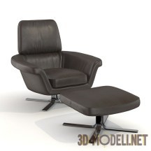 3d-модель Кресло с пуфом Minotti Blake Soft