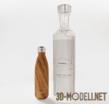 3d-модель Бутылка водки «Jonah+the whale» и термо–бутылка S`well