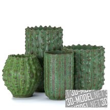 3d-модель Декоративные вазы Cactus Sahara от Eric Roinestad