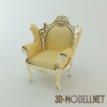 3d-модель Резное кресло в стиле барокко
