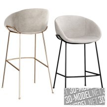 3d-модель Барный и полу-барный стулья Fenwick