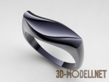 3d-модель Футуристическое кольцо из тёмного металла