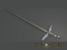3d-модель Меч с эфесом из крыльев