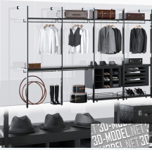 3d-модель Система полок для гардероба Porro