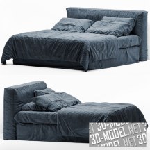 3d-модель Кровать с постельным бельем Flocca