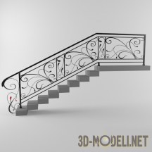 3d-модель Ковка в дизайне лестницы