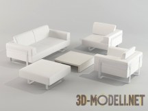 3d-модель Современный белый комплект