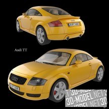 3d-модель Желтый Audi TT