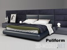 Кровать с широким изголовьем Poliform Dream