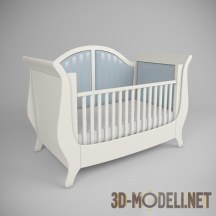 3d-модель Кроватка Oliver Upholstered Sleigh Cot