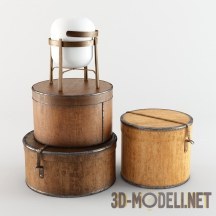 3d-модель Ретро-коробки для шляп