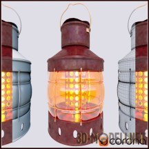 3d-модель Старинный ручной фонарь