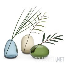 3d-модель Стеклянные вазы Pebble