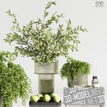 3d-модель Декоративный сет с зелеными яблоками