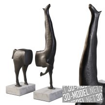 3d-модель Современная скульптура жирафа