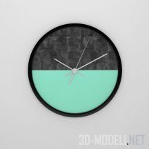3d-модель Настенные часы в черной окантовке