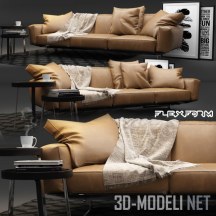 3d-модель Кожаный диван Flexform Soft Dream