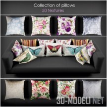 Декоративные подушки с цветами и бабочками