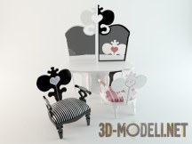 3d-модель Детские стулья в стиле «Алисы в стране чудес»
