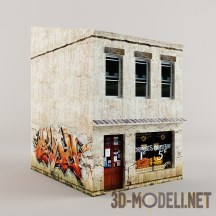 3d-модель House shop low-poly